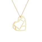 گردنبند قلب هندسی لیزری