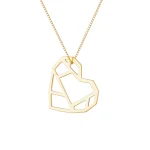 گردنبند قلب هندسی لیزری - Image 2