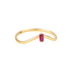 انگشتر جناغی نگین باگت - Image 2