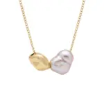 گردنبند دانه باروک مروارید آدامسی - Image 2