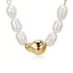 گردنبند مرواریدی اشک باروک - Image 2