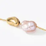 گردنبند دانه باروک مروارید آدامسی - Image 5