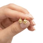 گوشواره طلا گلبرگ کاملیا